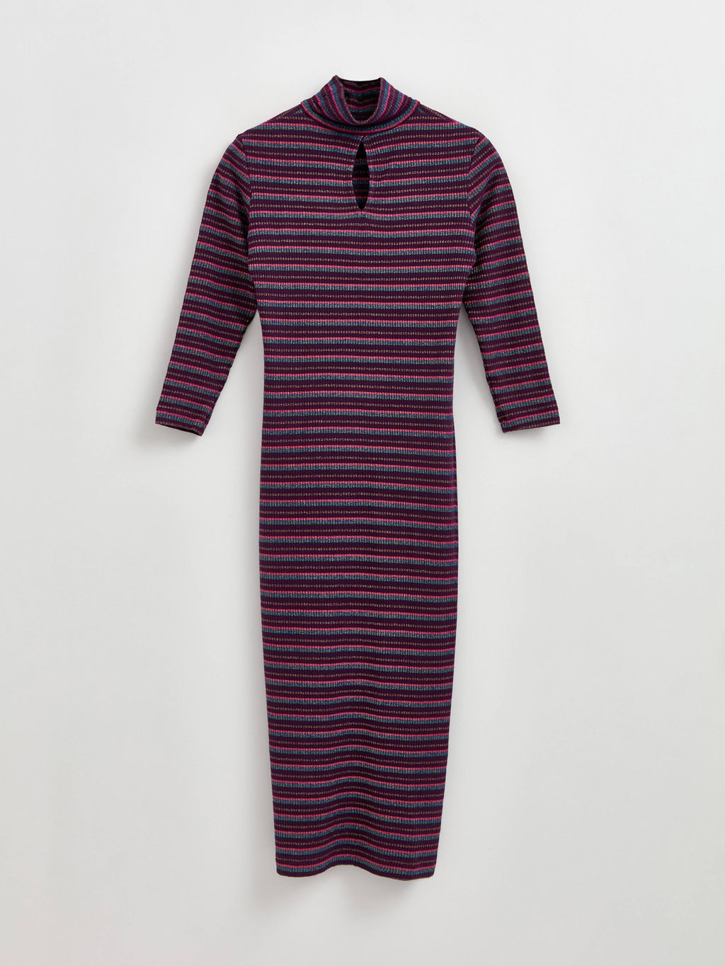 CONTE Платье в полоску с мерцающим блеском 836 plum