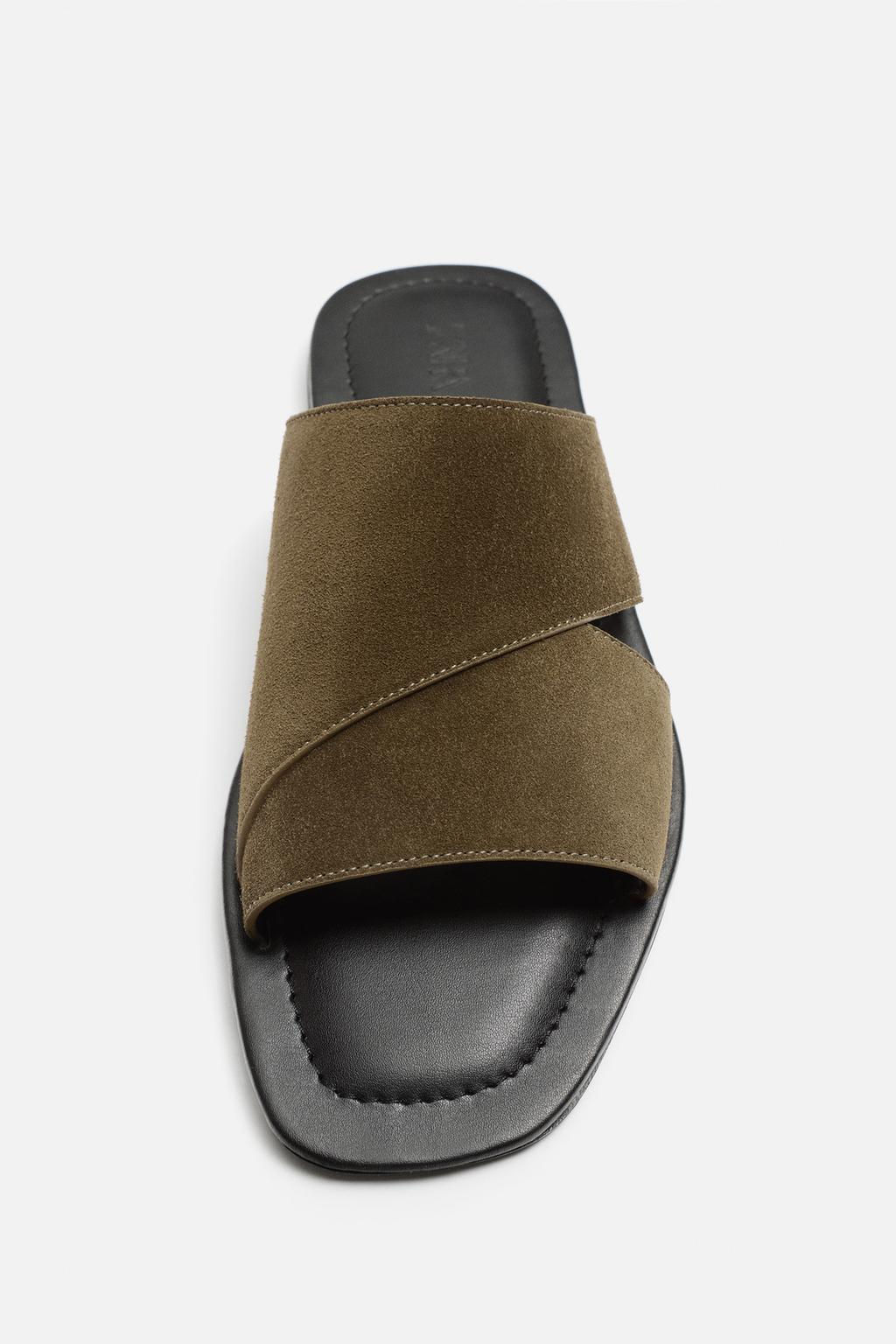 STRAPPY LEATHER SANDALS - Zara фото 7