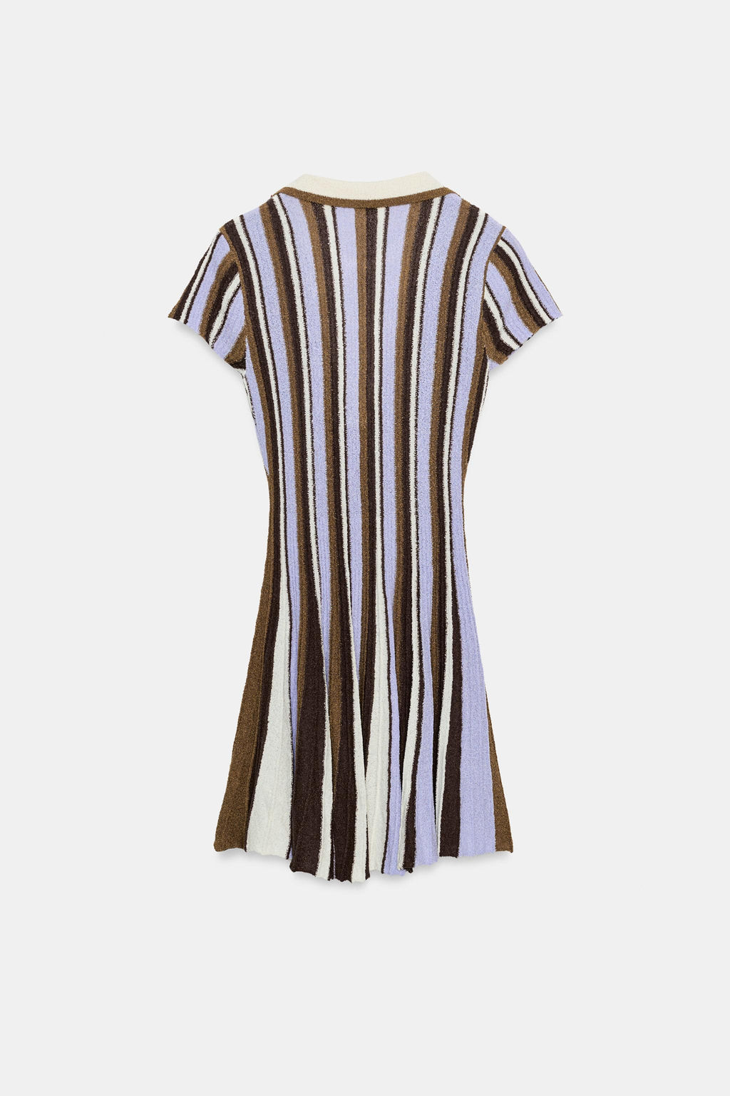 VESTIDO RAYAS CUELLO POLO / Marr?n-Azul - Zara фото 9