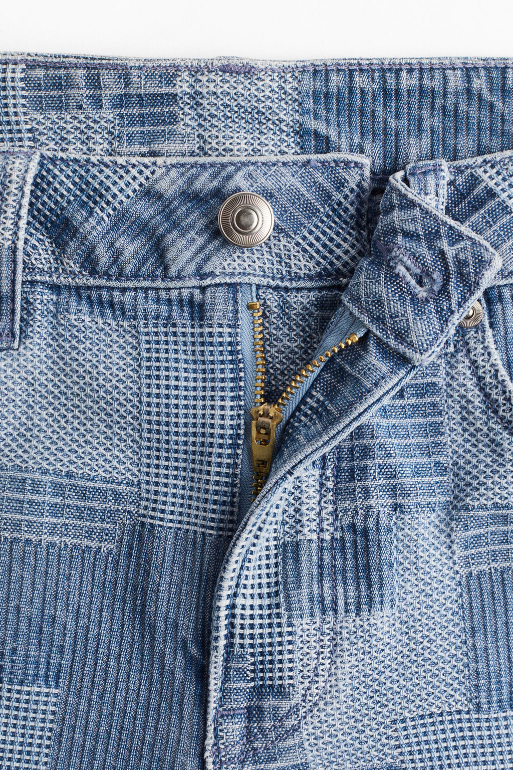 Vaquero corto efecto patchwork - H&m фото 2