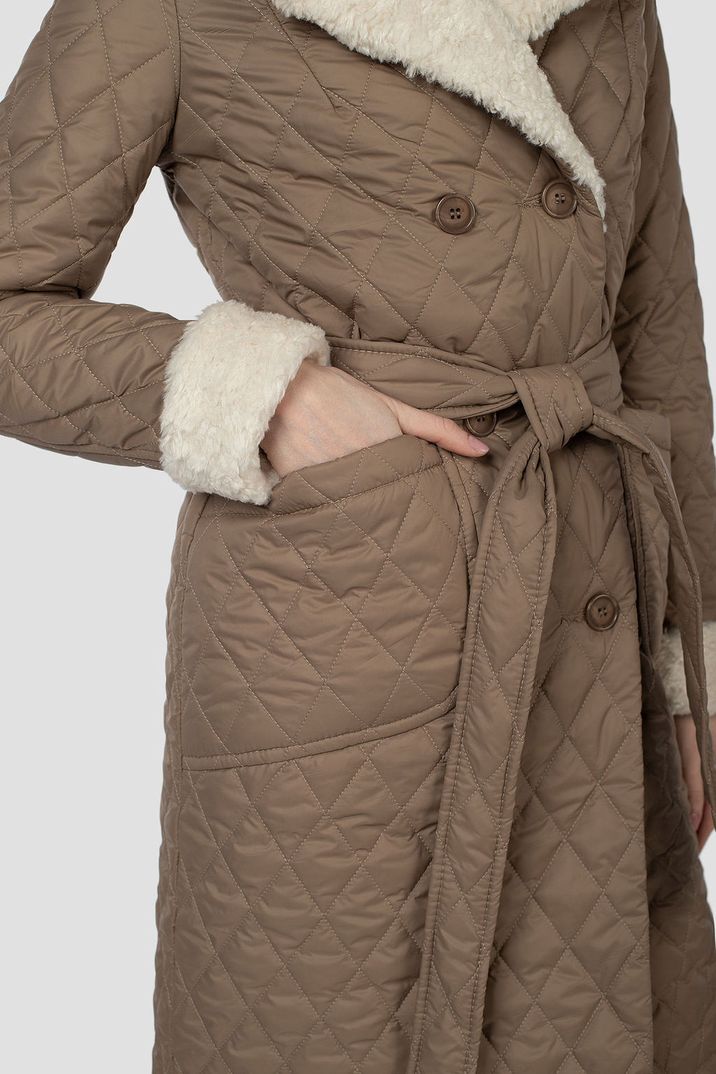 Куртка женская зимняя (пояс) - El podio фото 7