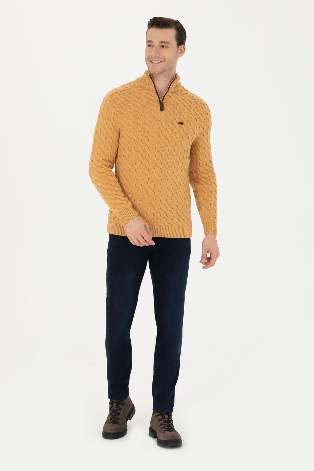 Мужской свитер песочного меланжа Неожиданная скидка в корзине - U.s. polo assn фото 11
