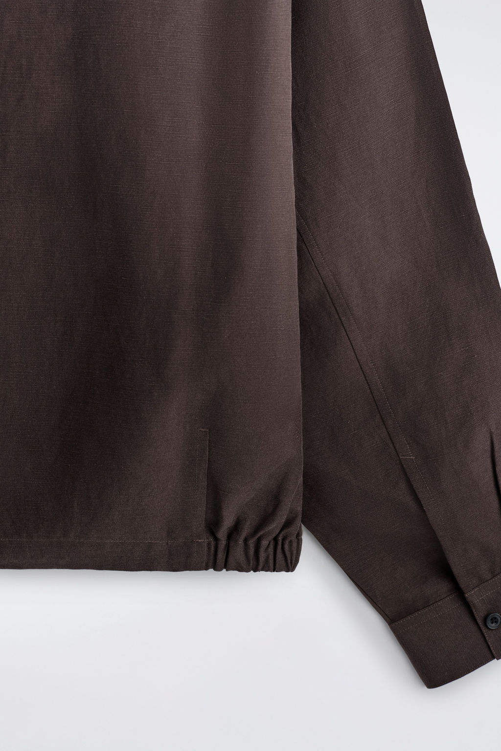 CAMISA OVERSIZE DE LINO CON CUELLO MAO - H&m фото 6