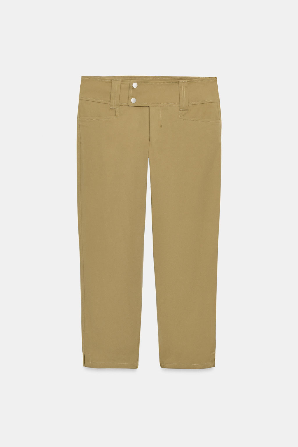 PANTAL?N CAPRI HEBILLA / kaki-med - Zara фото 4