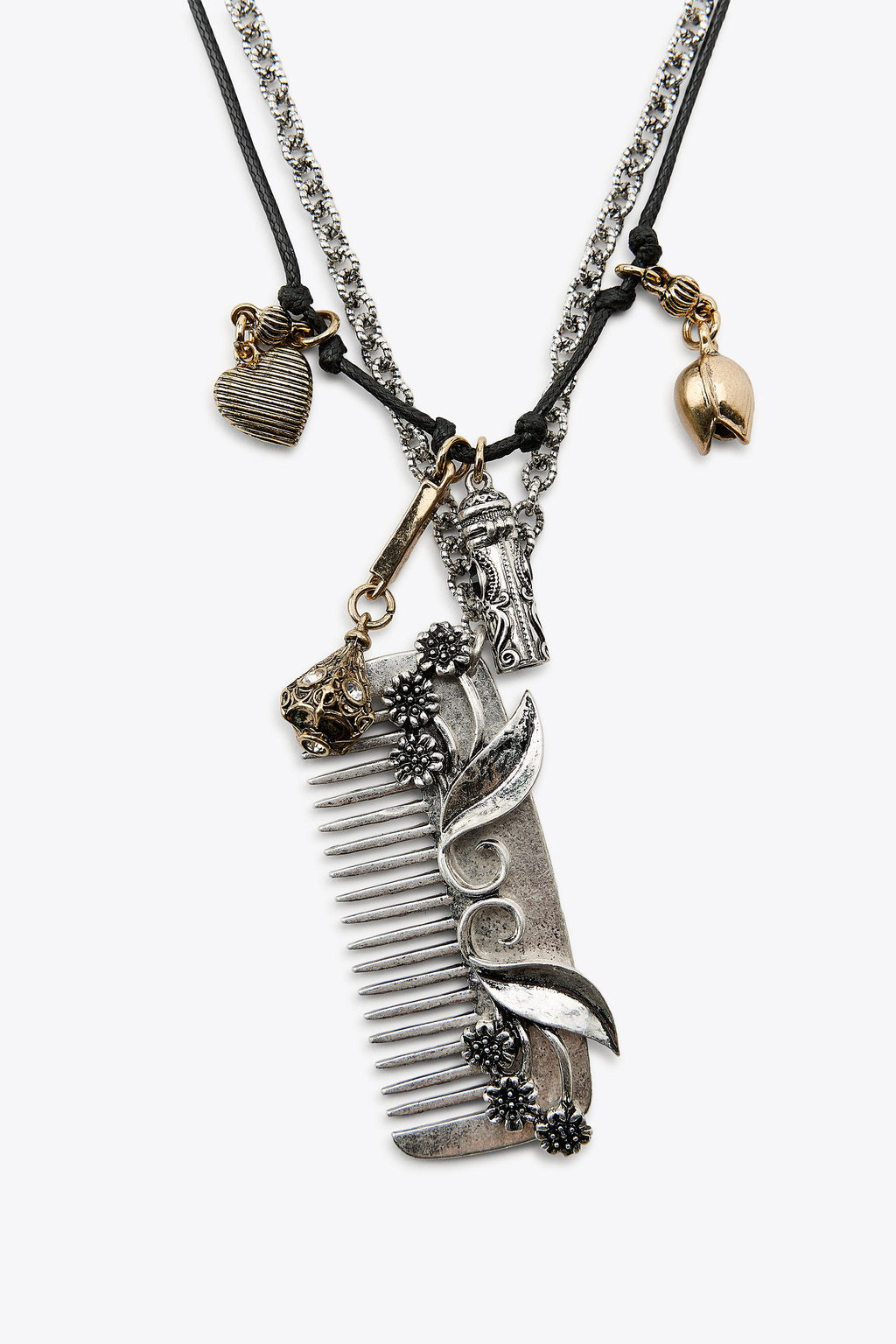 PACK OF 2 CHARM COMB NECKLACES - Zara фото 2