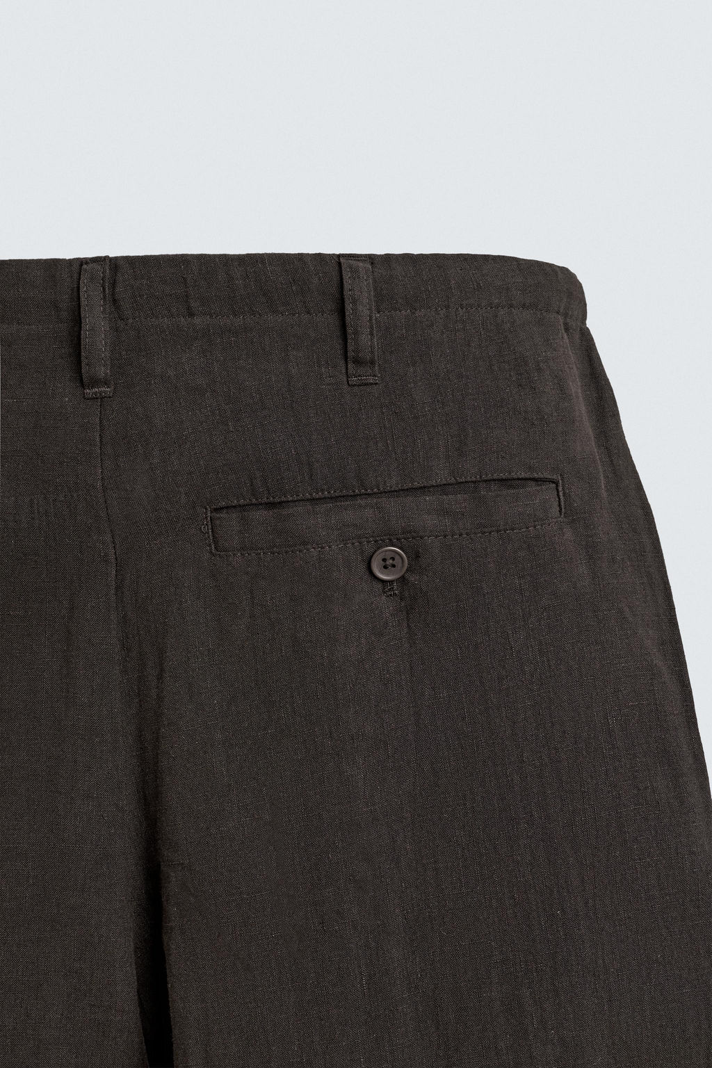 PANTAL?N RELAXED FIT 100% LINO / Marr?n oscuro - Zara фото 9