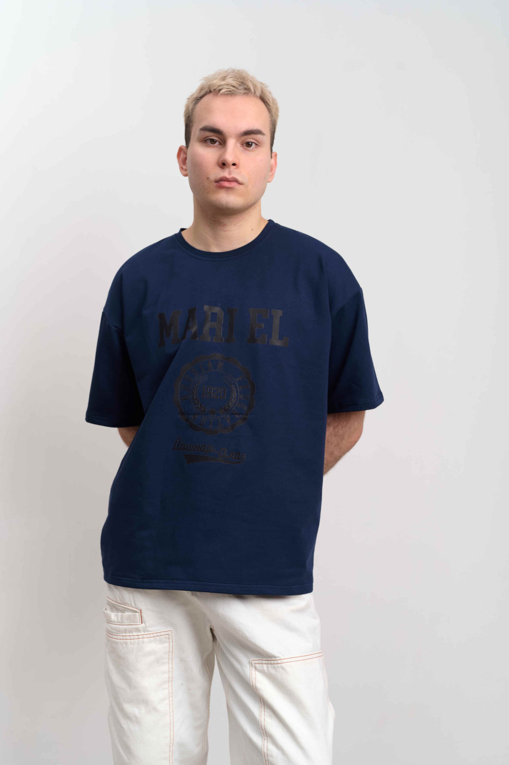 Футболка оверсайз унисекс " MARI EL" синий