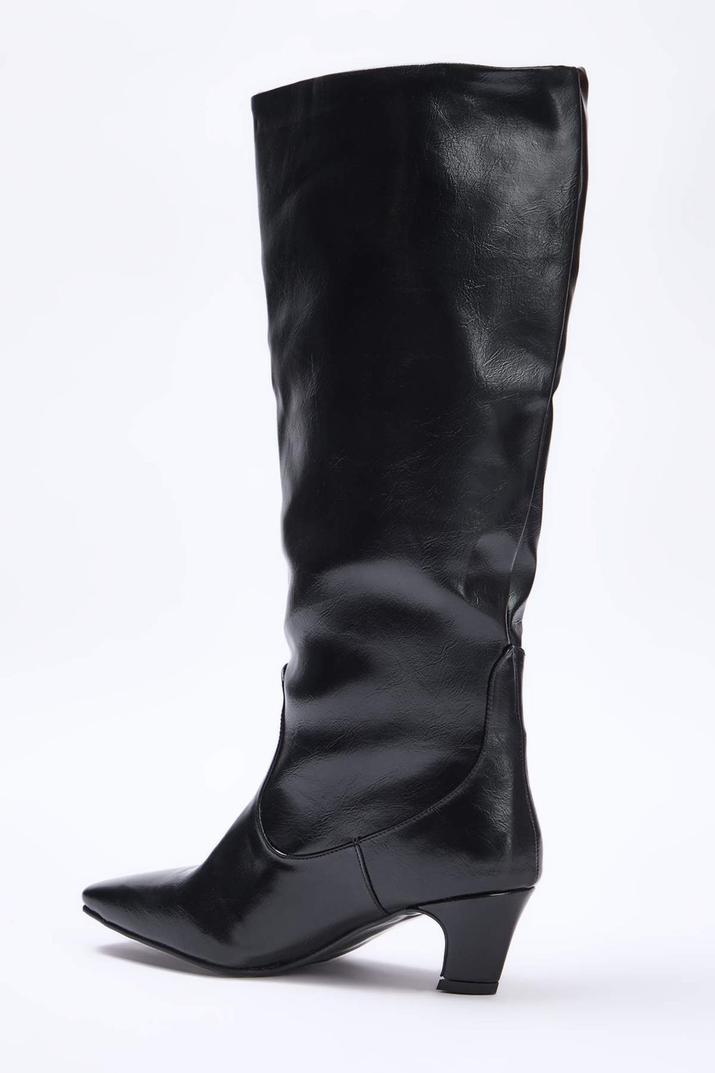 Siyah Premium Kare Burun Kad?n 5,5 cm Blok Topuklu Cizme TAKAW26CZ00042