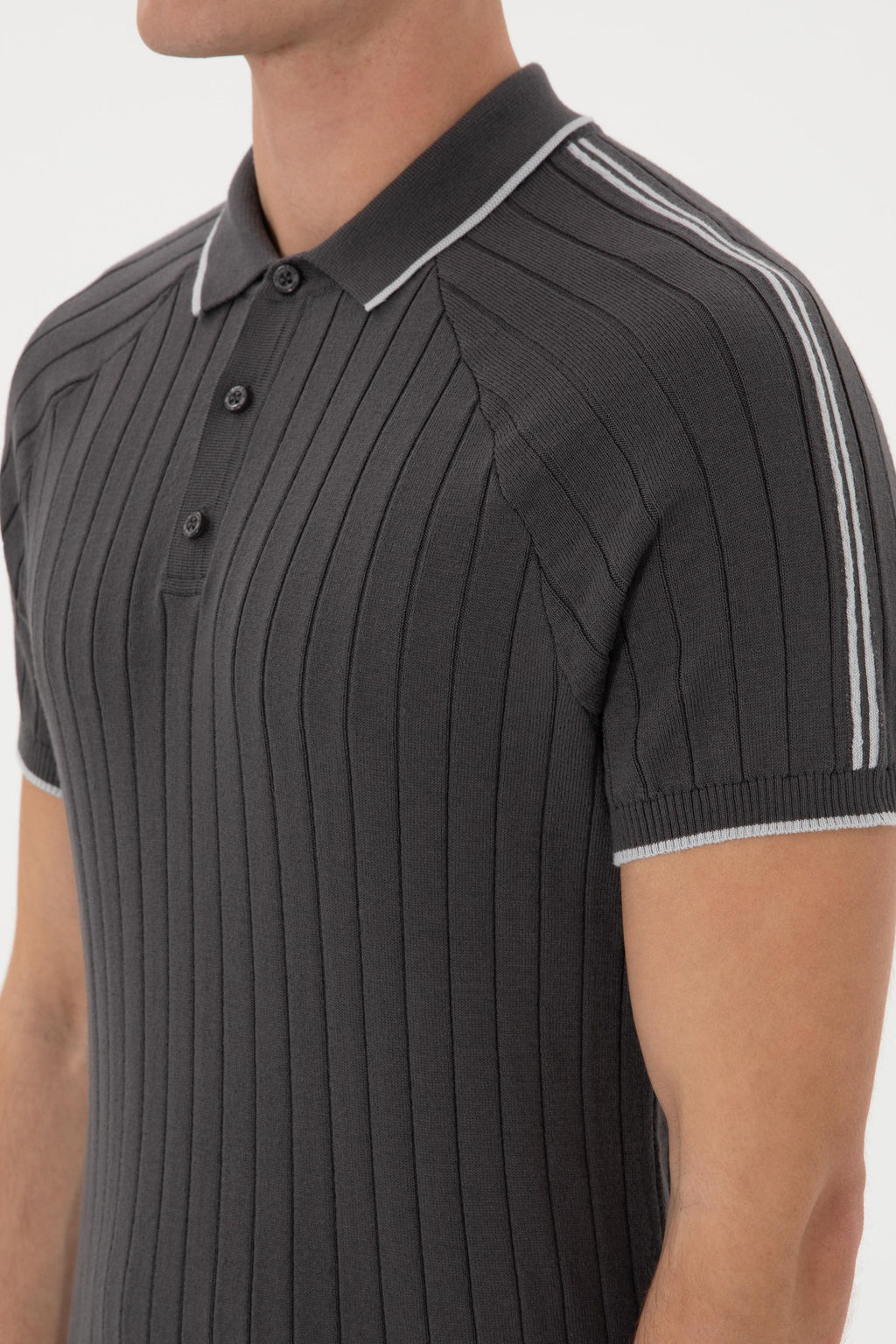 Erkek Slim Fit Bisiklet Yaka Antrasit Ti__rt - U.s. polo assn фото 7