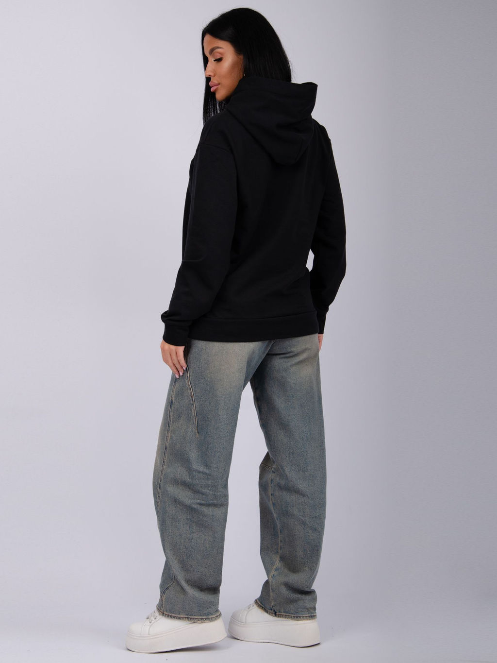 Худи Ханна, футер 2-х нитка начес - Малина фото 4