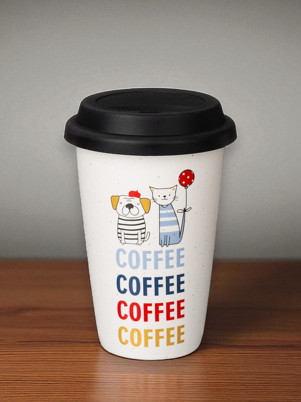 КРУЖКА LEFARD COFFEMANIA С СИЛИКОНОВОЙ КРЫШКОЙ, 390МЛ