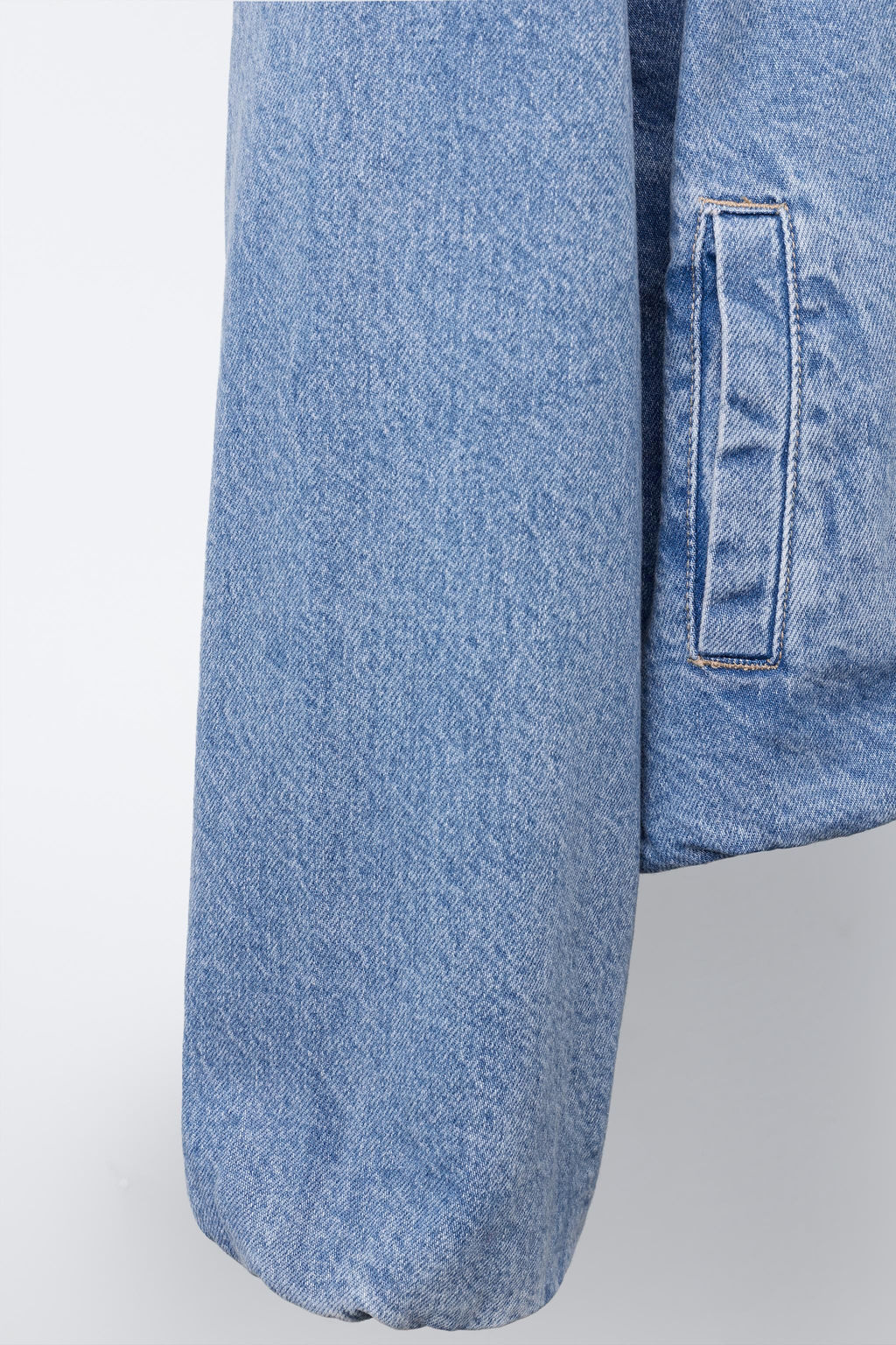 CAZADORA BOMBER DENIM / Azul