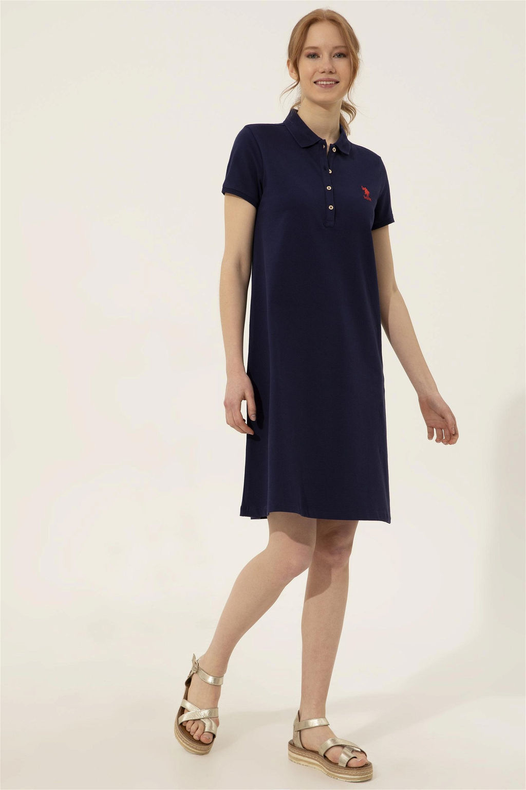 Женское темно-синее вязаное платье - U.s. polo assn фото 8