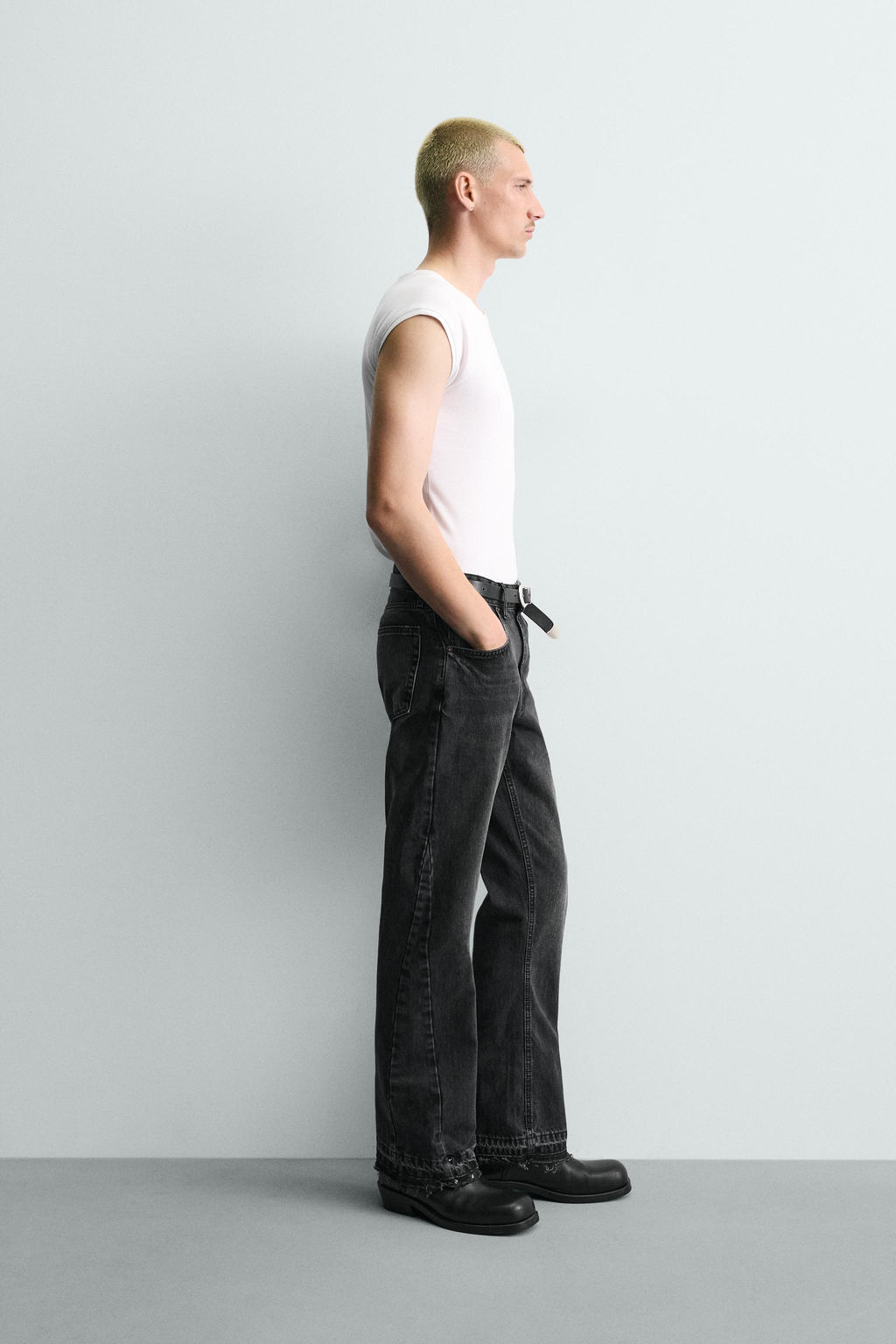 JEANS FLARE FIT / Carb?n - Zara фото 14