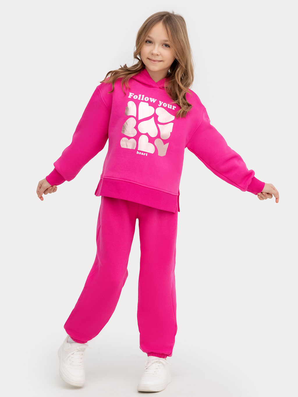 Худи для девочек в розовом цвете с печатью - Mark formelle фото 2