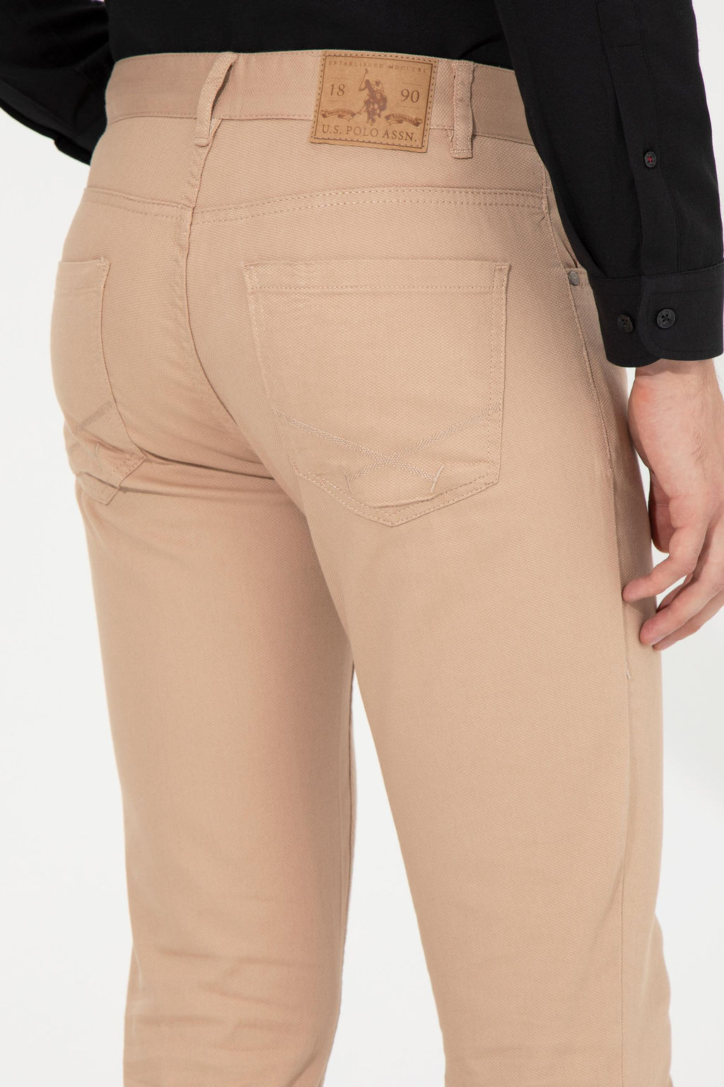 Erkek Slim Fit Kum Kanvas Pantolon