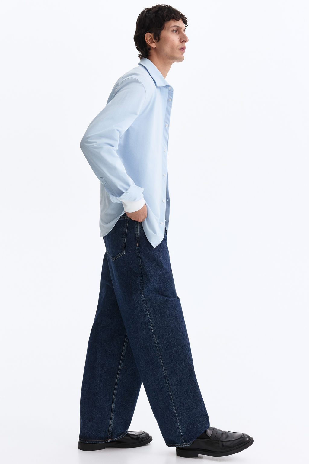 Camisa en tejido el?stico multidirecci?n Slim Fit - H&m фото 10