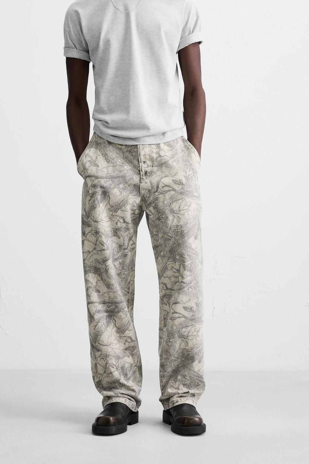 ABSTRACT PRINT CARPENTER TROUSERS - Zara фото 2