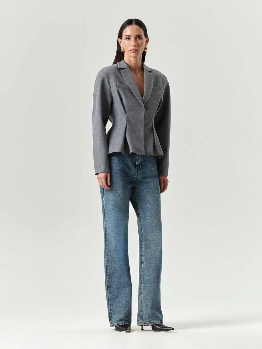 ЕМКА / Однобортный жакет с объемными плечами - Emka фото 3