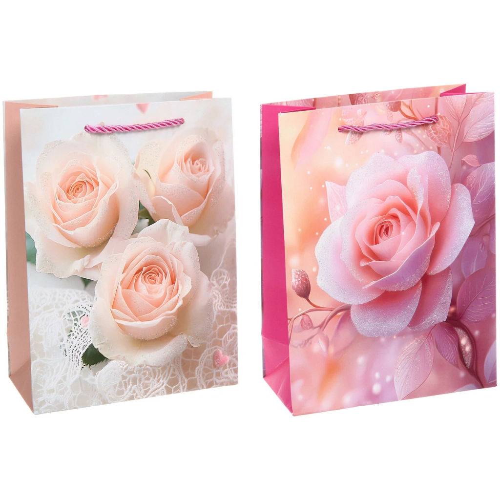 Пакет подарочный "Королевство цветов" 18*24*8.5 см