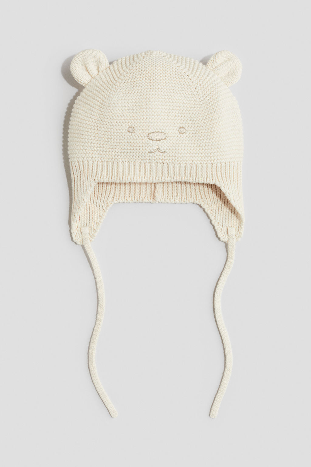 Gorro beanie de punto con tiras de anudar - H&m фото 2
