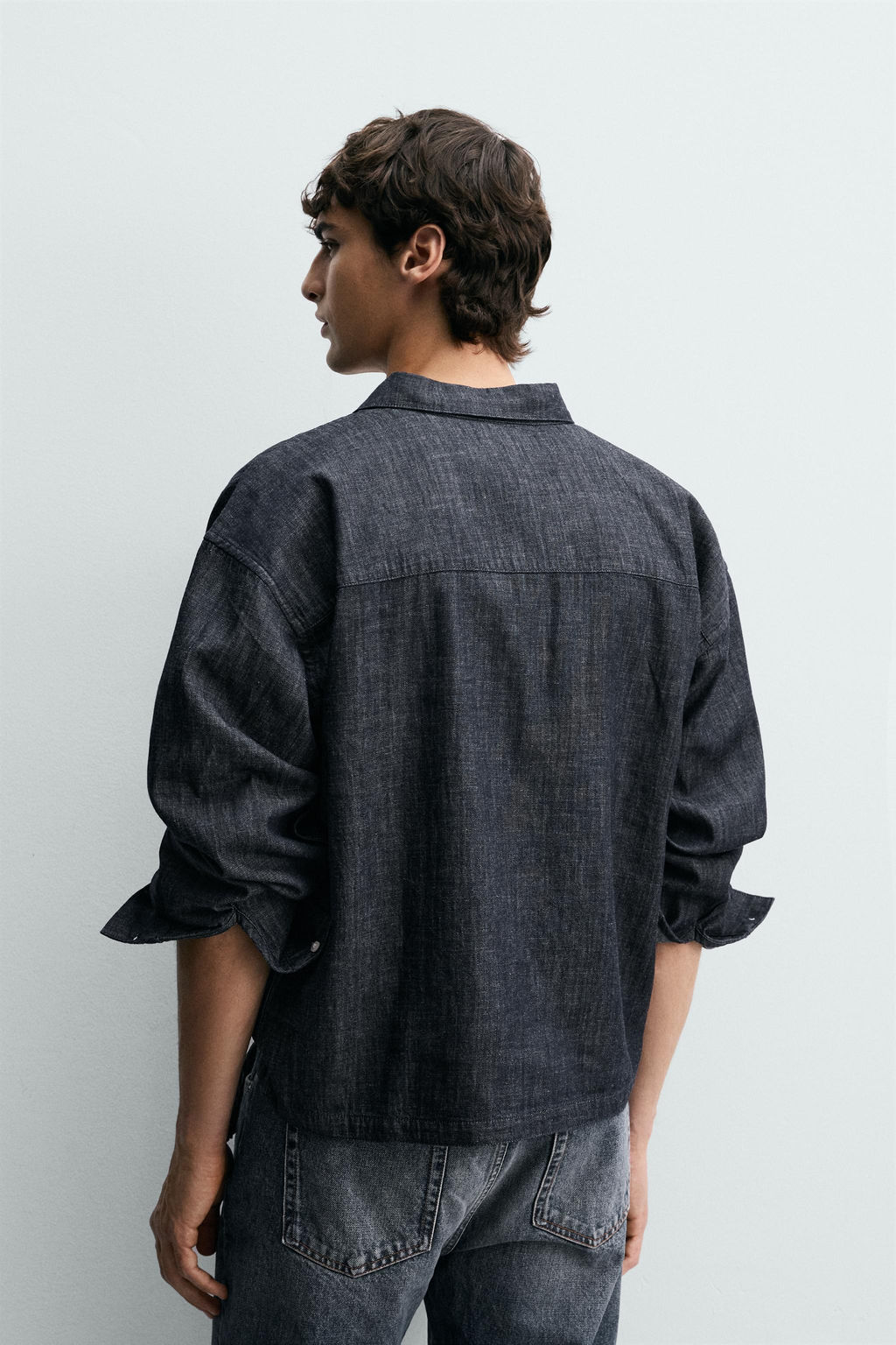CAMISA POLO RELAXED FIT DENIM / ?ndigo - Zara фото 3