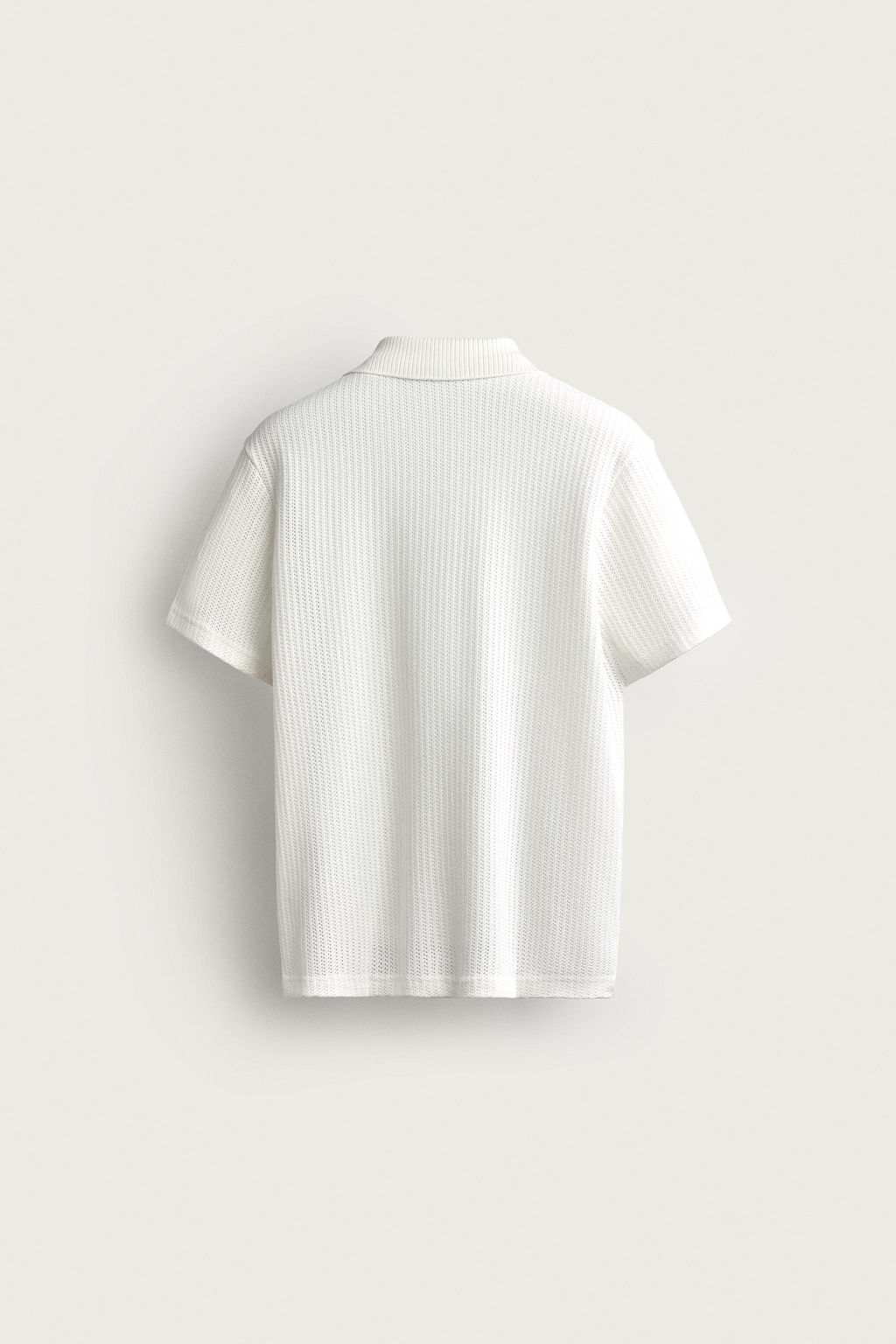 POLO REGULAR FIT ESTRUCTURA CALADOS / Blanco roto - Zara фото 6