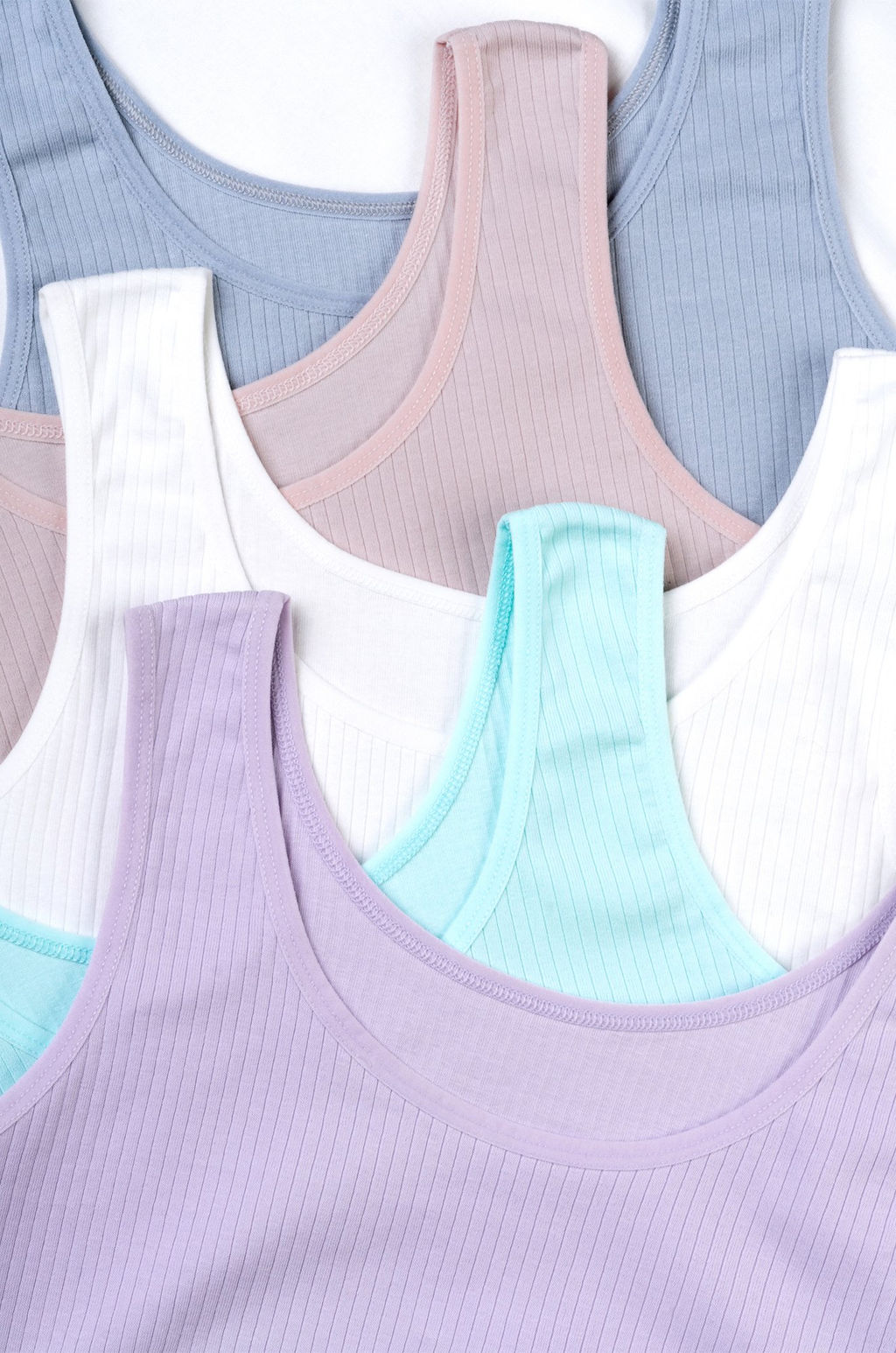 Майка-топ в рубчик для девочки 5шт. Happyfox