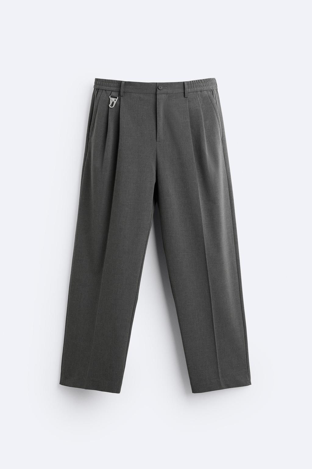 WIDE-FIT PLEATED TROUSERS - Zara фото 6