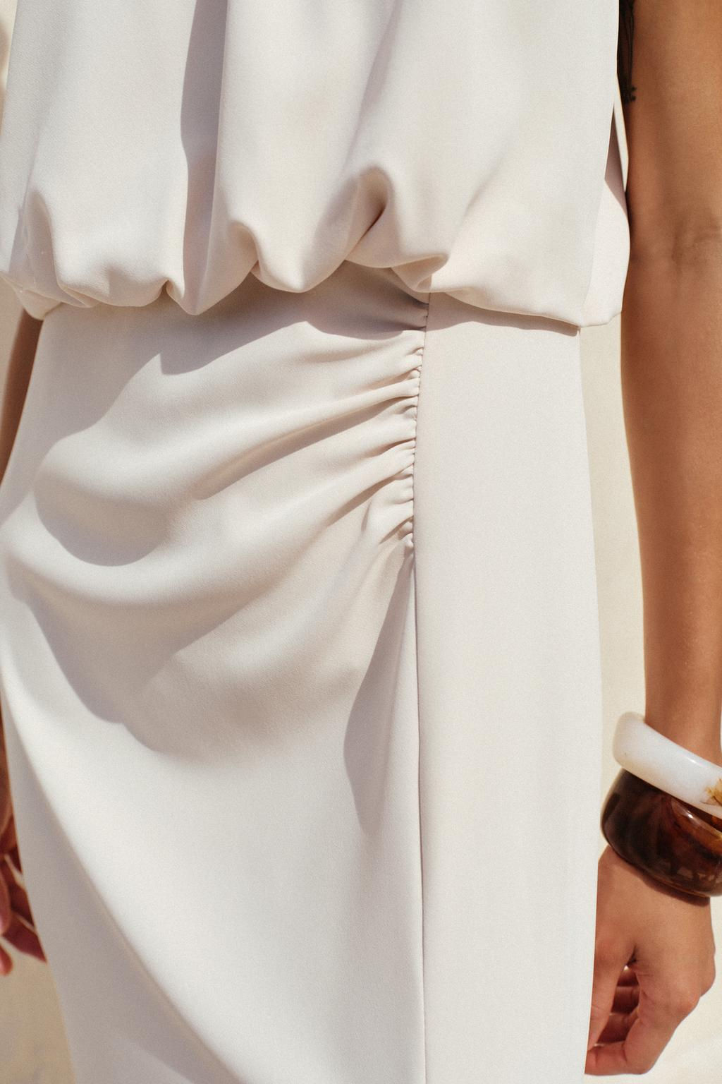 GATHERED WAIST MIDI DRESS - Zara фото 4