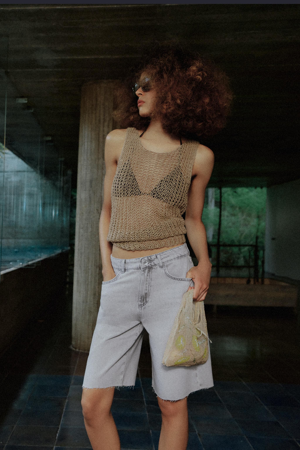 SHORTS Z1975 DENIM TIRO MEDIO / Gris claro - Zara фото 9