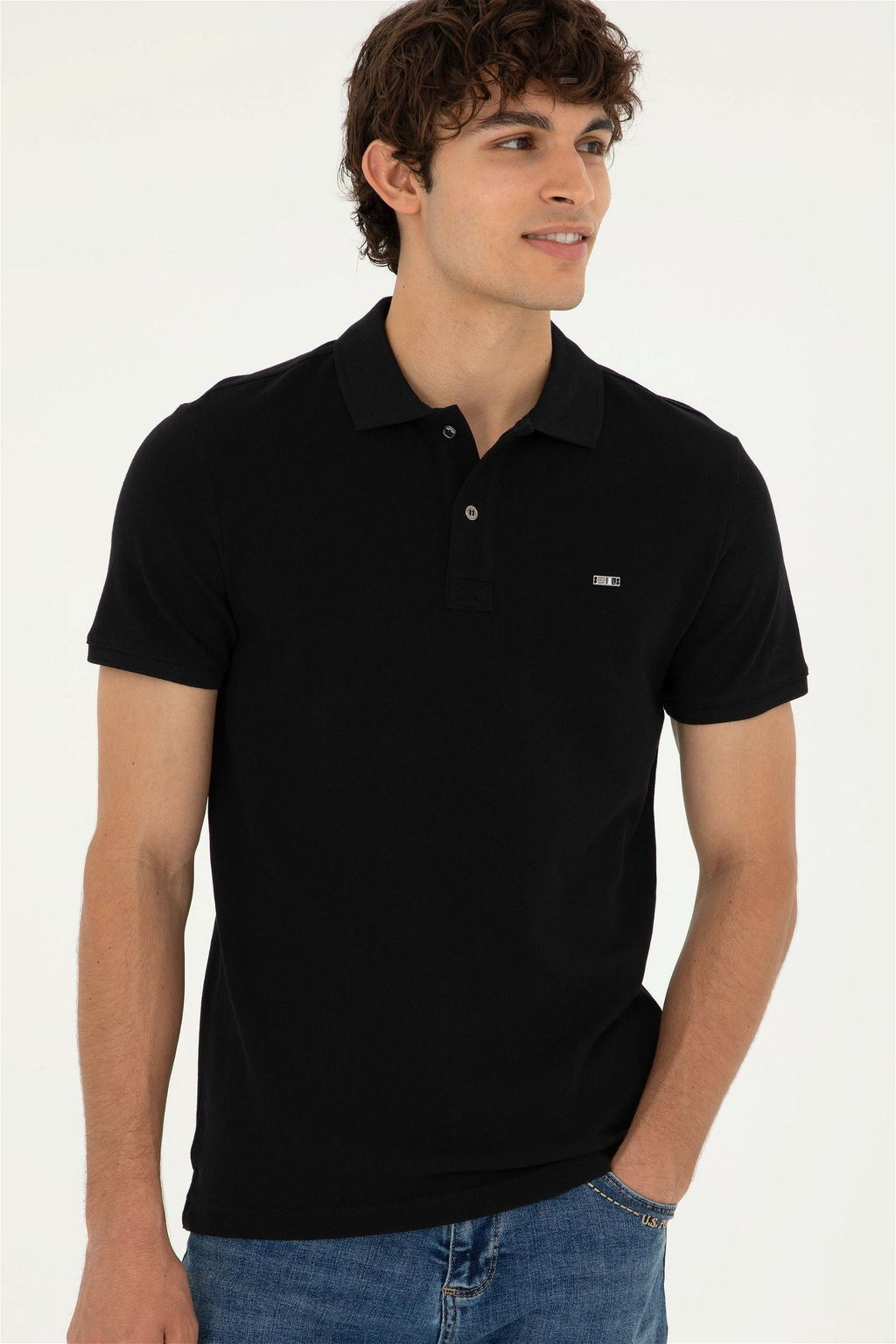 Мужская черная базовая футболка - U.s. polo assn фото 3