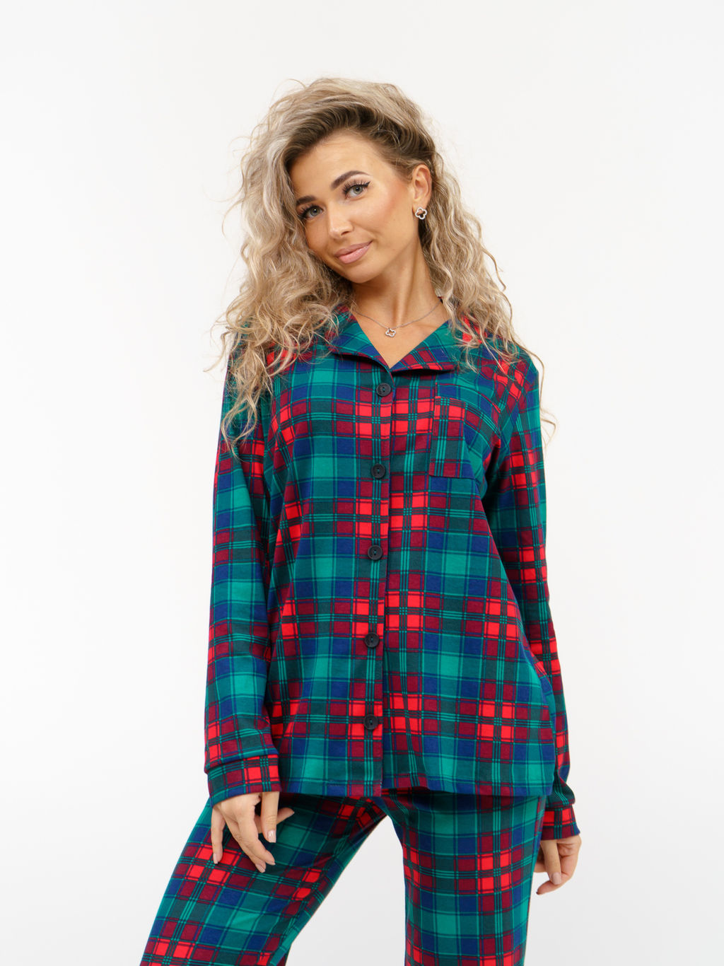 941 Пижама "Зеленая клетка"