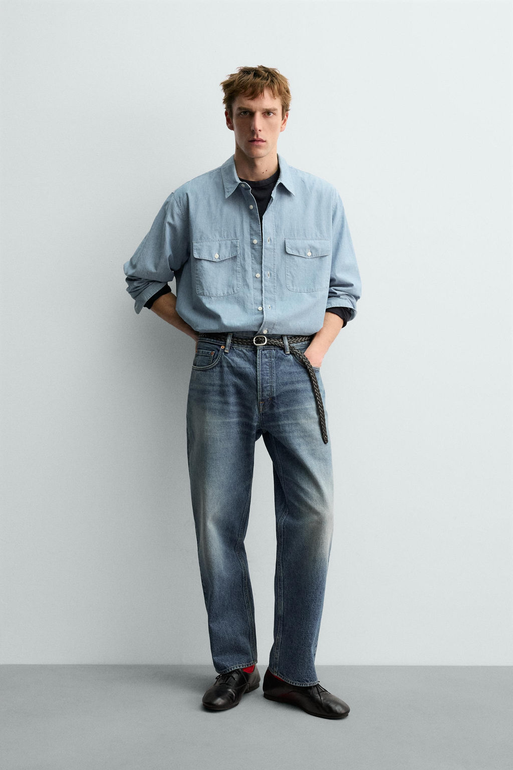 AARON LEVINE X ZARA RELAXED STRAIGHT-LEG JEANS фото 11