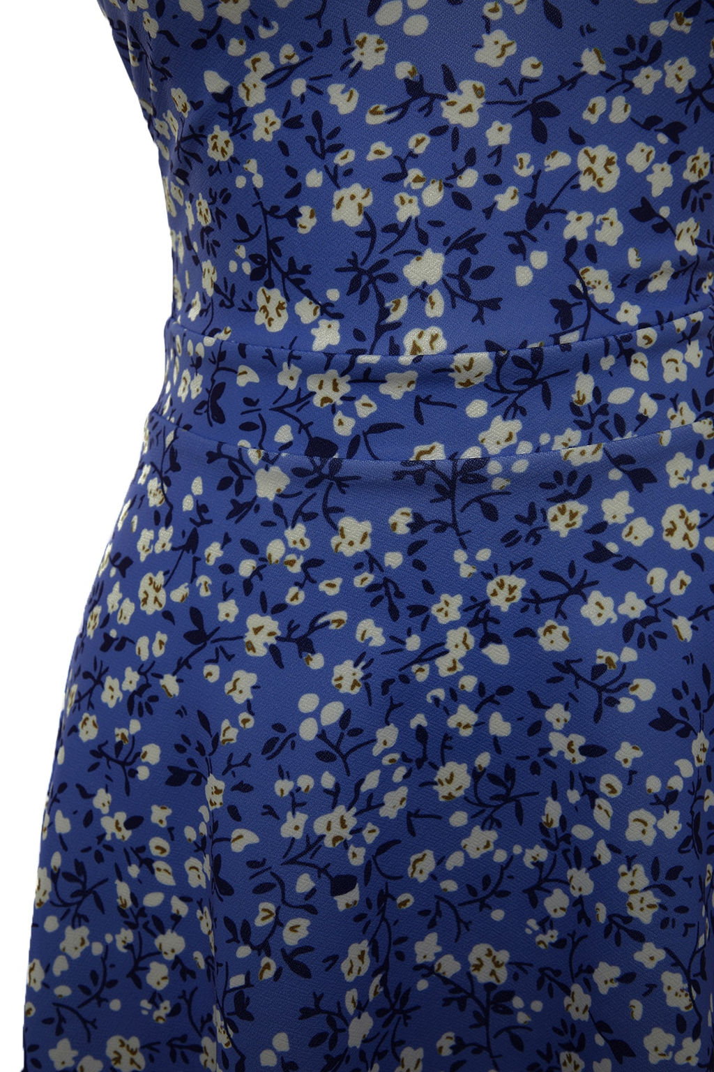 Mavi Cicek Desenli S?rt Dekolteli Belden Ac?lan Mini Ayarlanabilir Ask?l? Orme Elbise TWOSS20EL1630 - Trendyolmilla фото 5