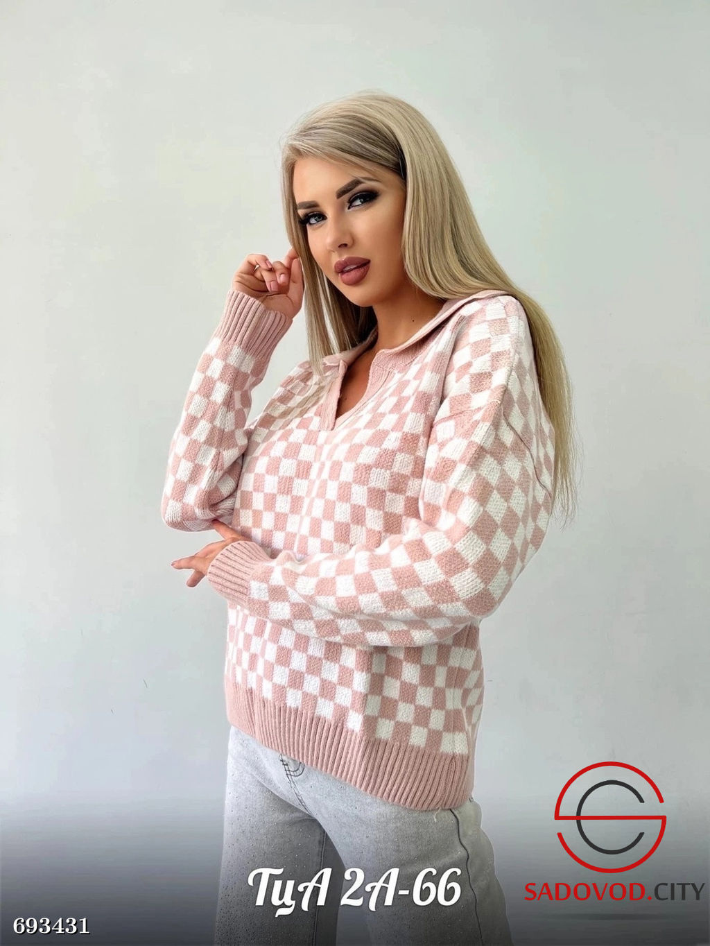 Кофта женская с воротником