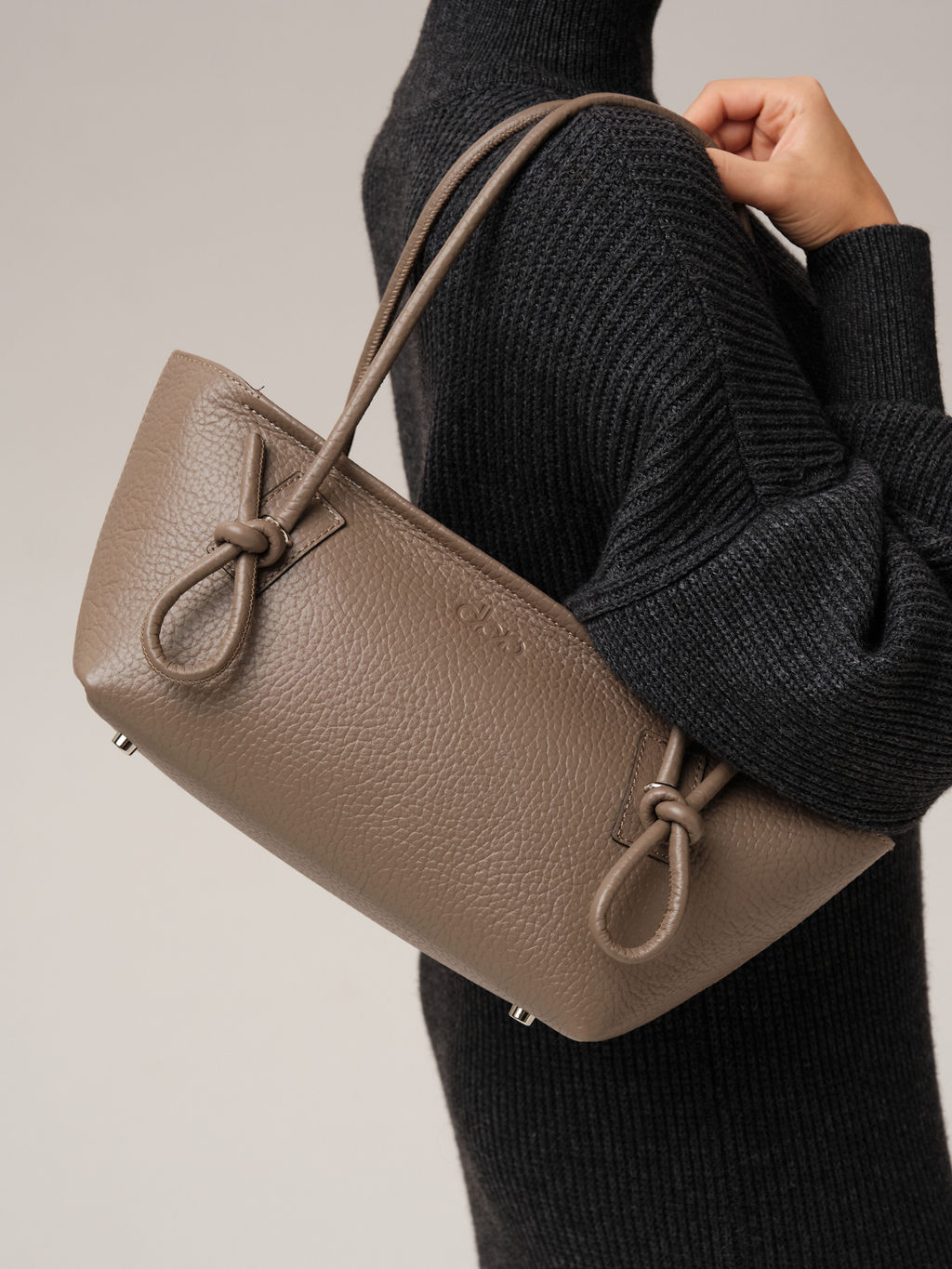 Кожаная сумка Linda DBR 31340 тауп  фото 2