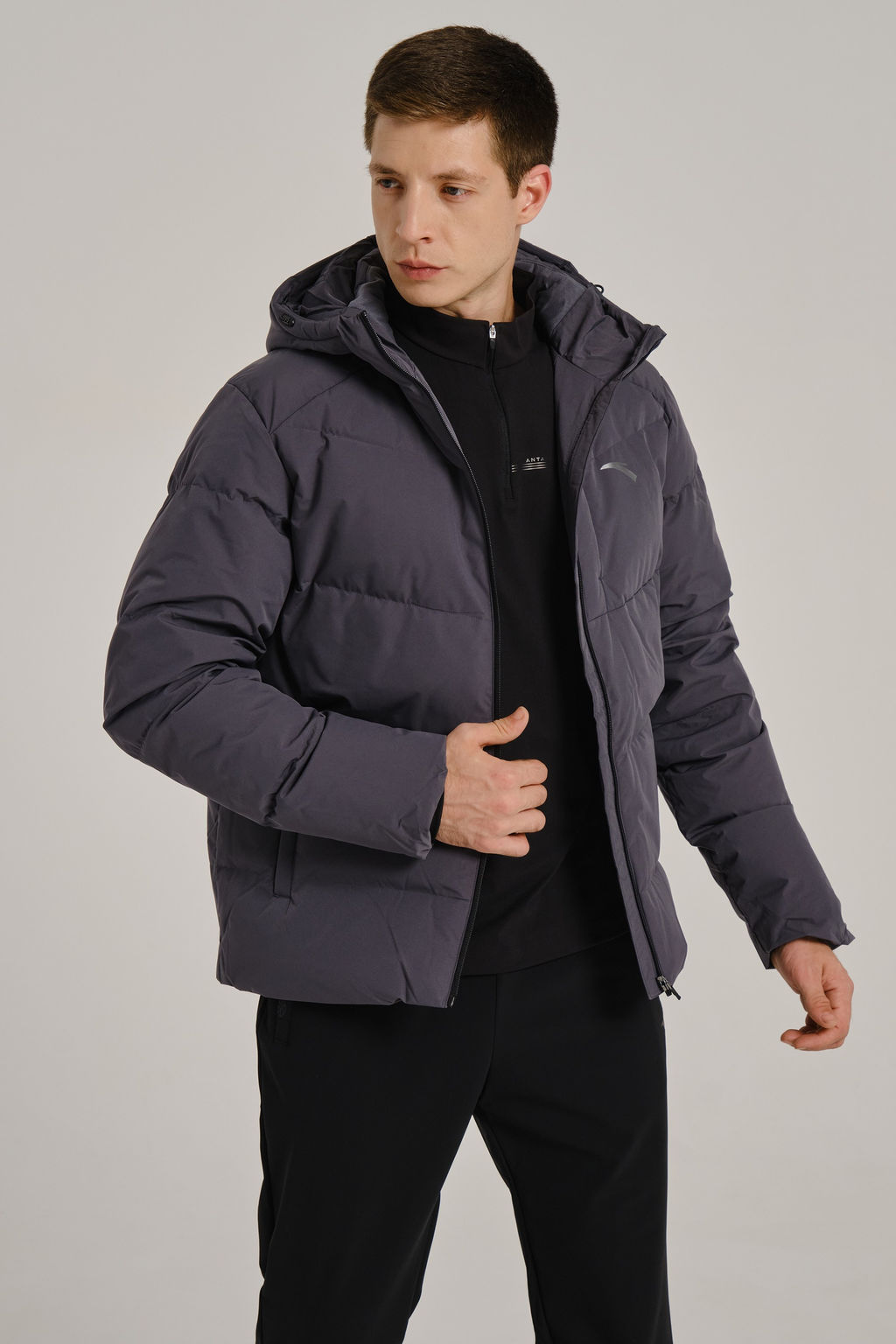 Пуховик короткий Серый TRN Down Jacket - Anta фото 2