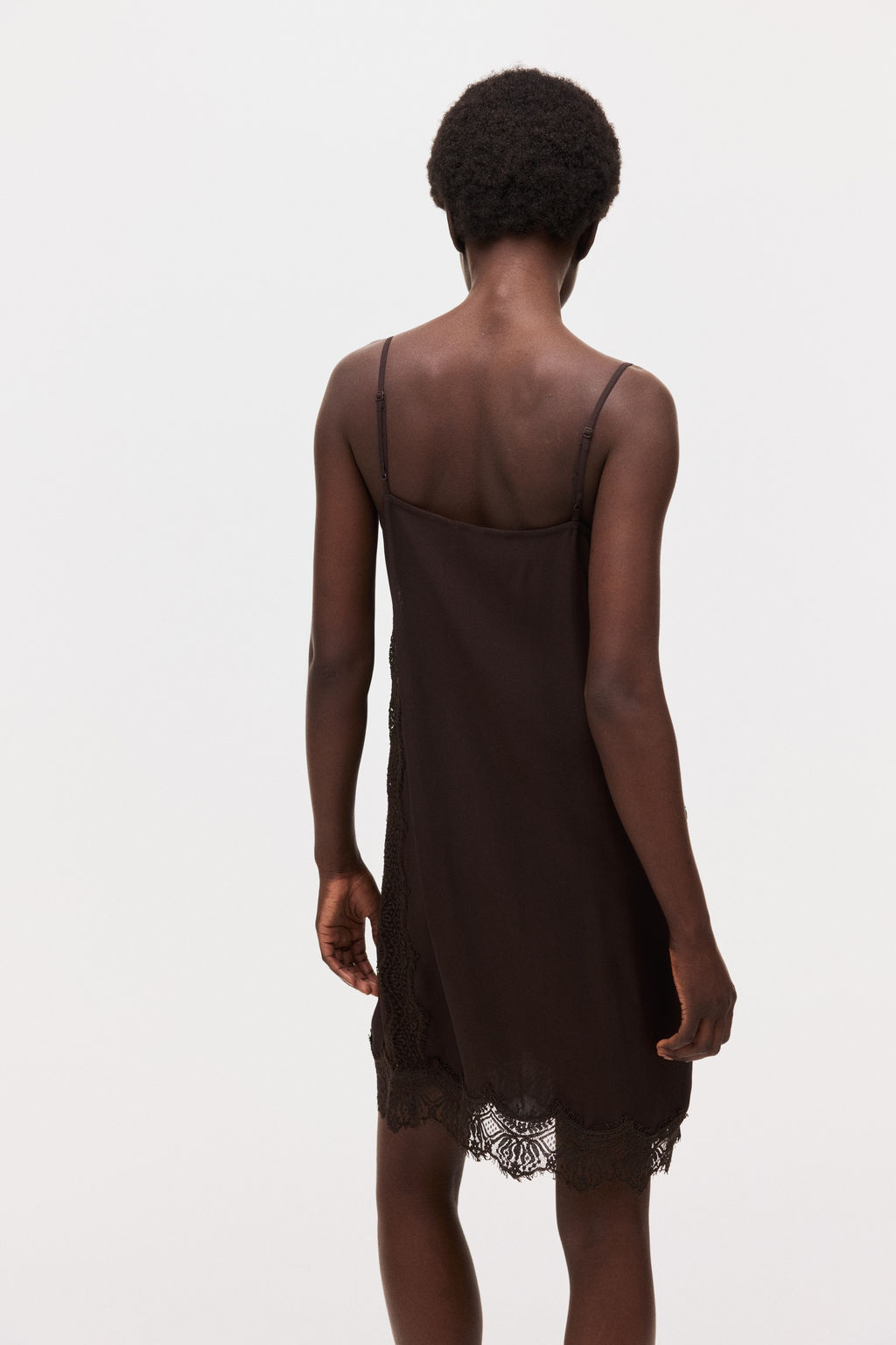Vestido de viscosa con ribetes de encaje - H&m фото 5