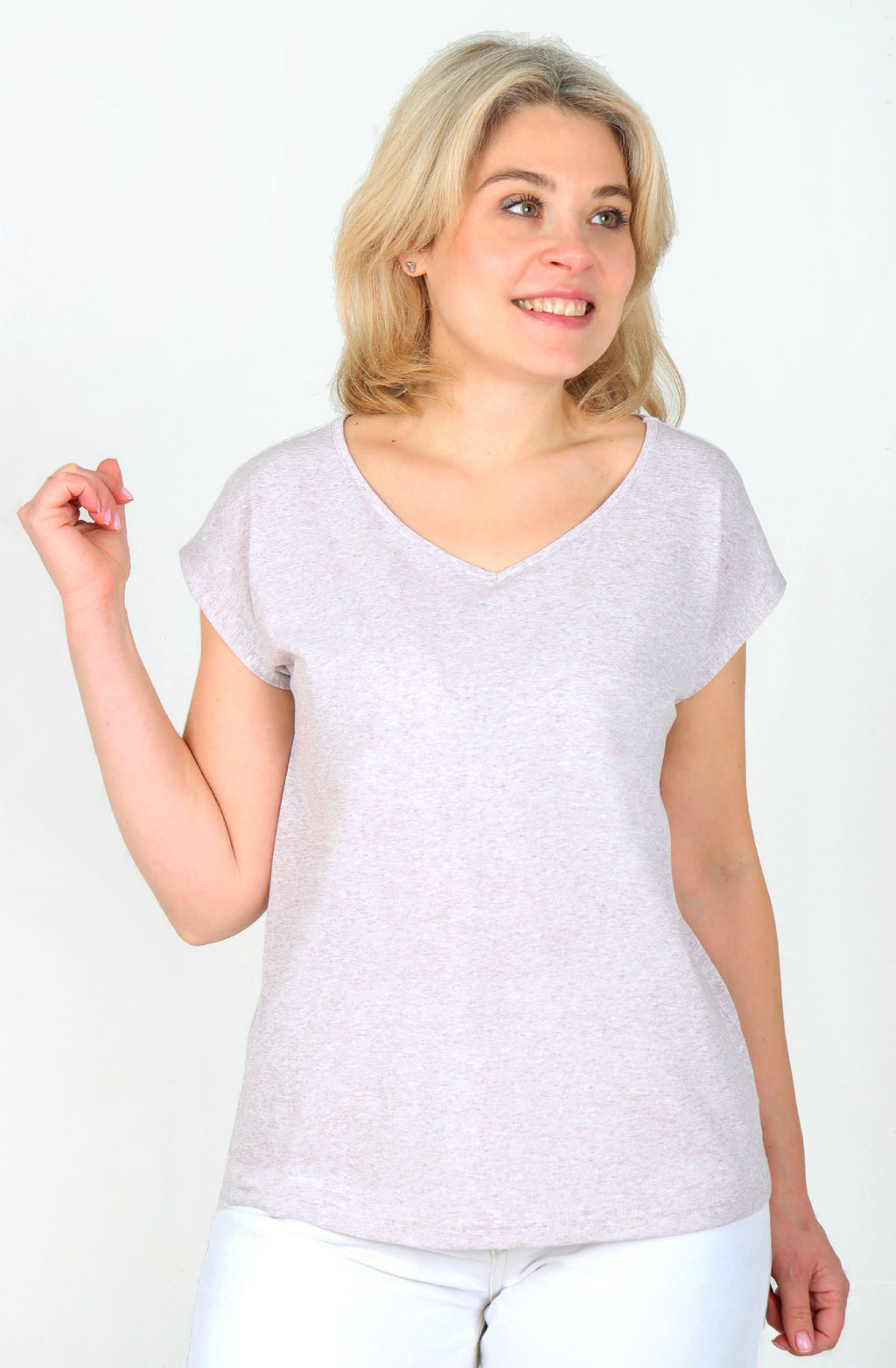 Футболка Мирра Ф-98 (42-62) кулирка меланж - Лотос фото 5