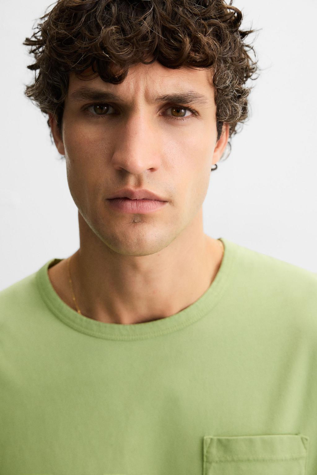 WASHED T-SHIRT WITH POCKET - Zara фото 6