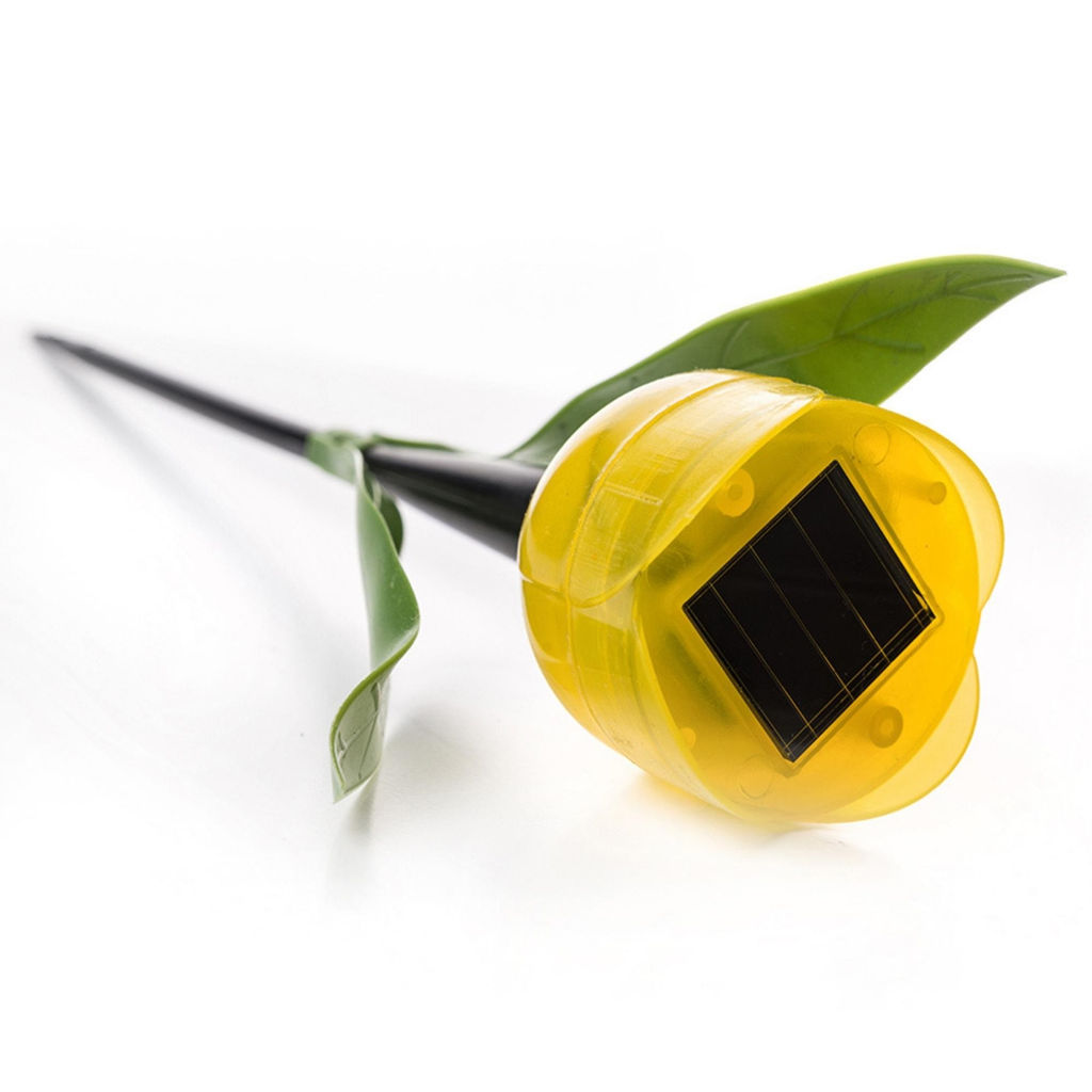 USL-C-452/PT305 YELLOW TULIP Садовый светильник на солнечной батарее Желтый тюльпан. Белый свет. 1*LR аккумулятор в/к. IP44. TM Uniel. - Volpe фото 2