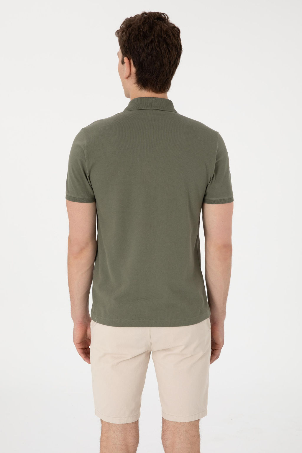 Erkek Slim Fit Polo Yaka Koyu Haki Basic Ti__rt Sepette S_rpriz _ndirim - U.s. polo assn фото 5