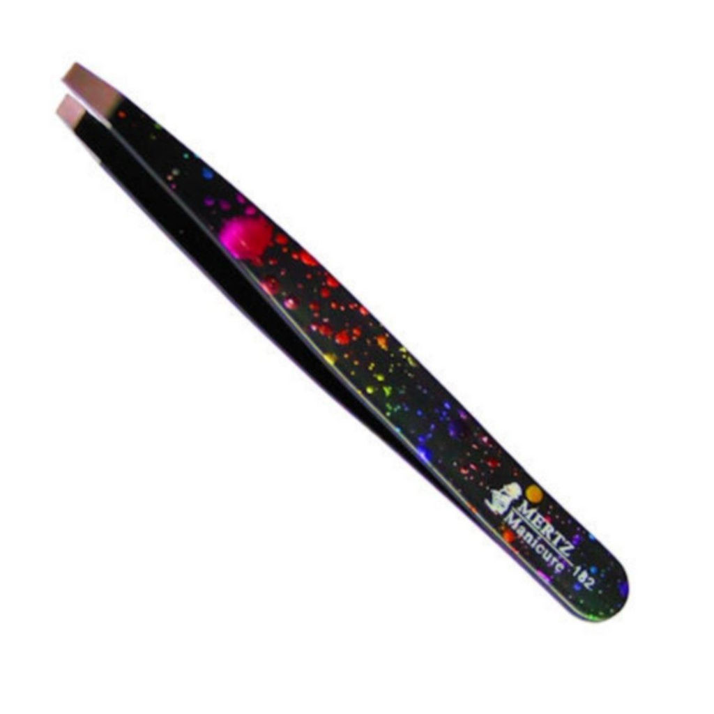 Mertz Пинцет косметический скошенный A182, 9 см фото 3