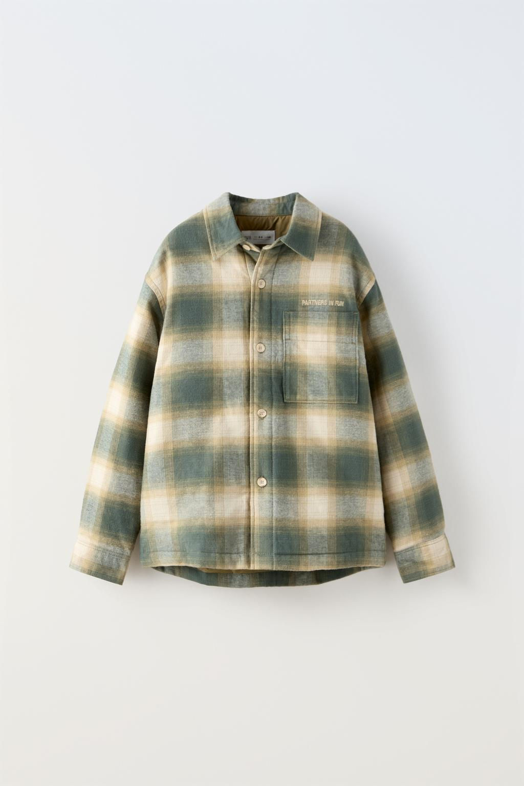 QUILTED CHECKED OVERSHIRT - Zara фото 2