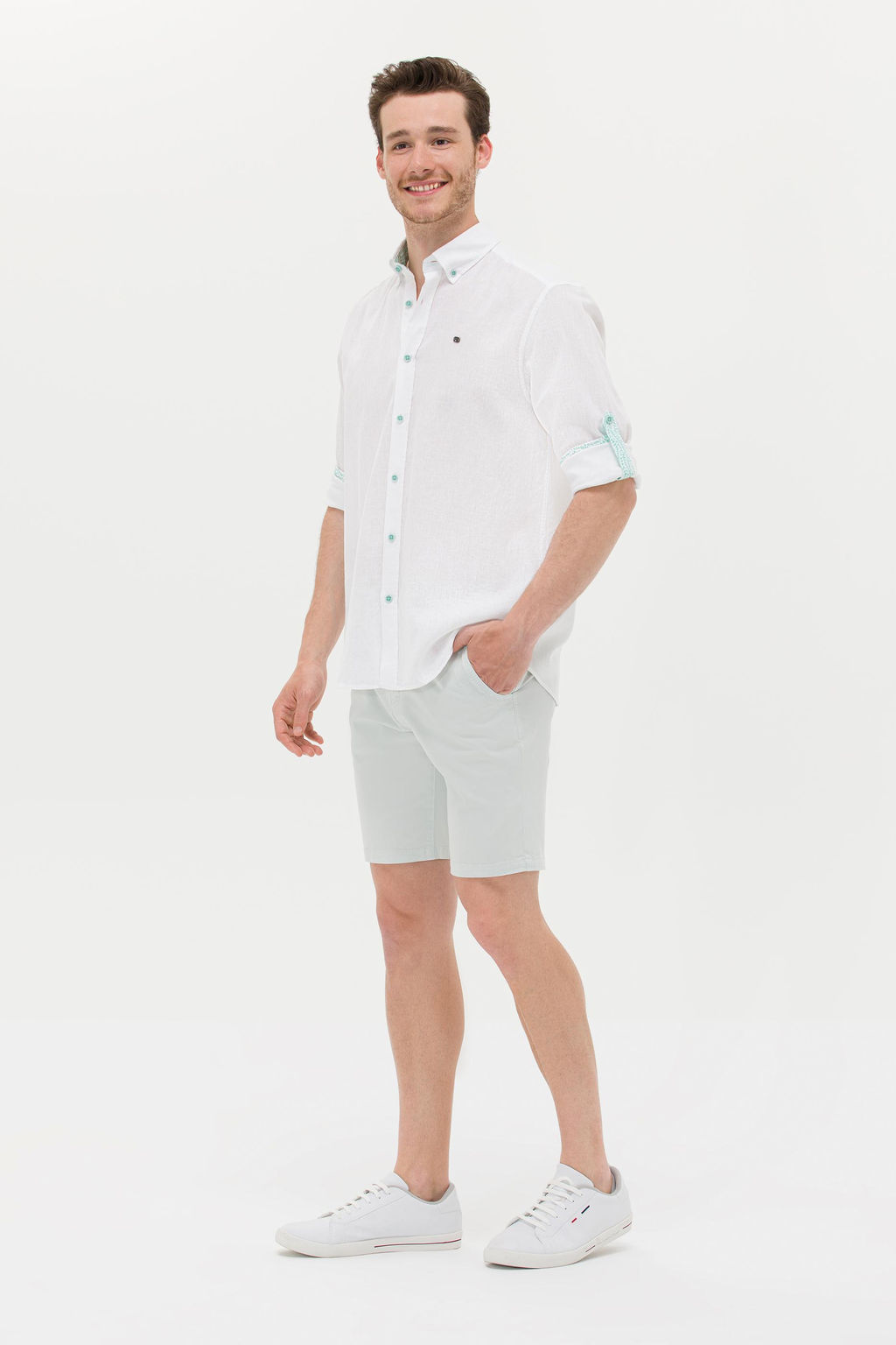 U. S. Polo Assn Мужская белая рубашка с длинным рукавом - U.s. polo assn фото 4