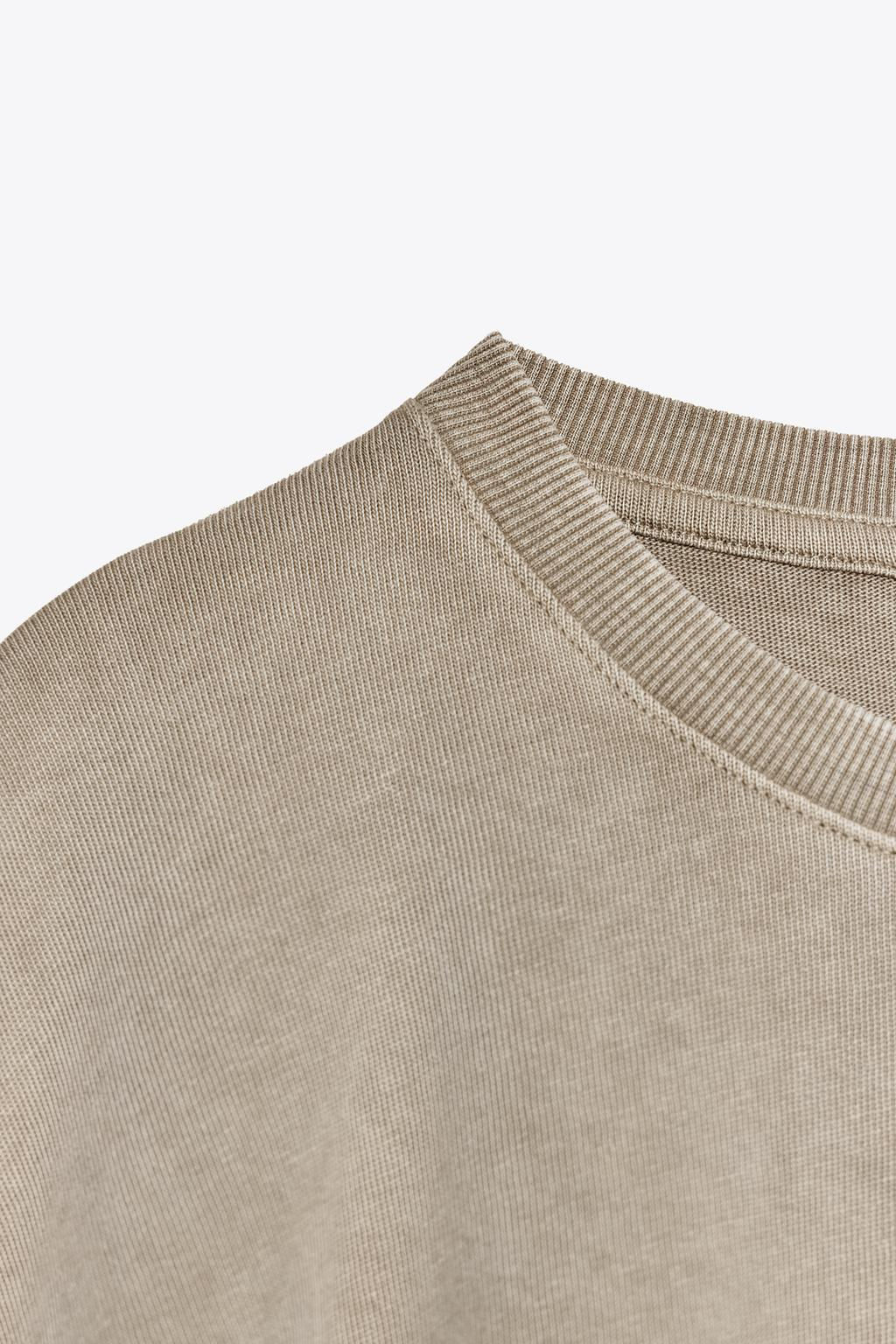 WASHED CAP SLEEVE T-SHIRT - Zara фото 15
