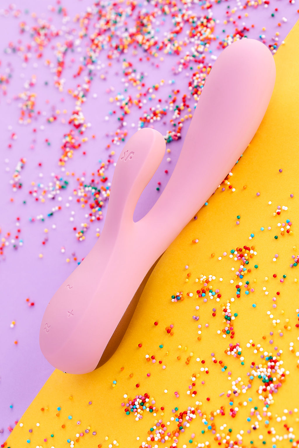 Нереалистичный вибратор Satisfyer Mono Flex, силикон, розовый, 20,4 см.