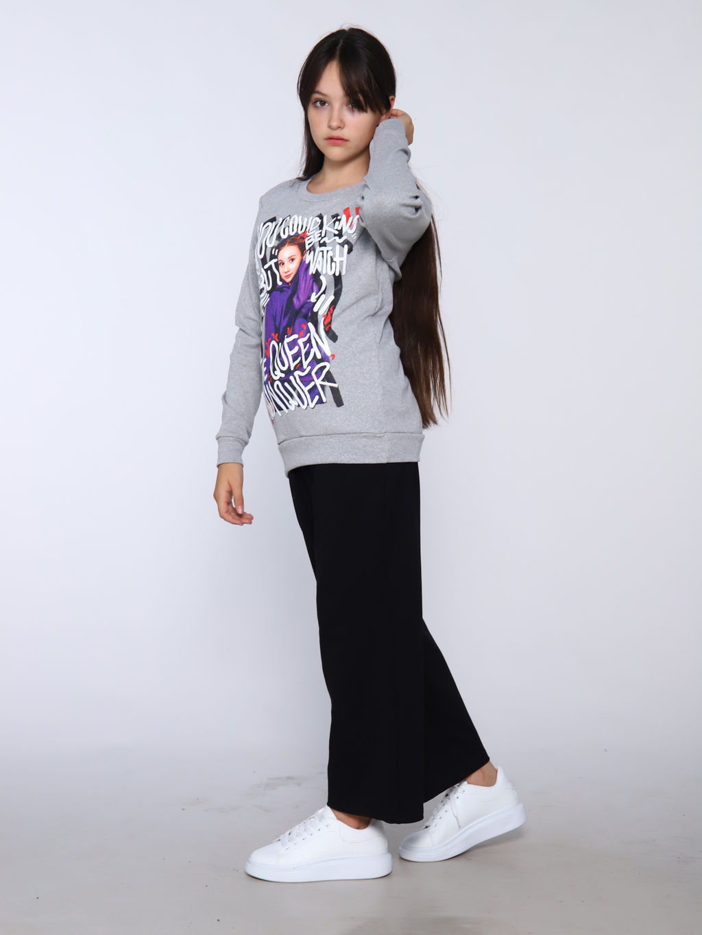 Худи "Лиза" серый