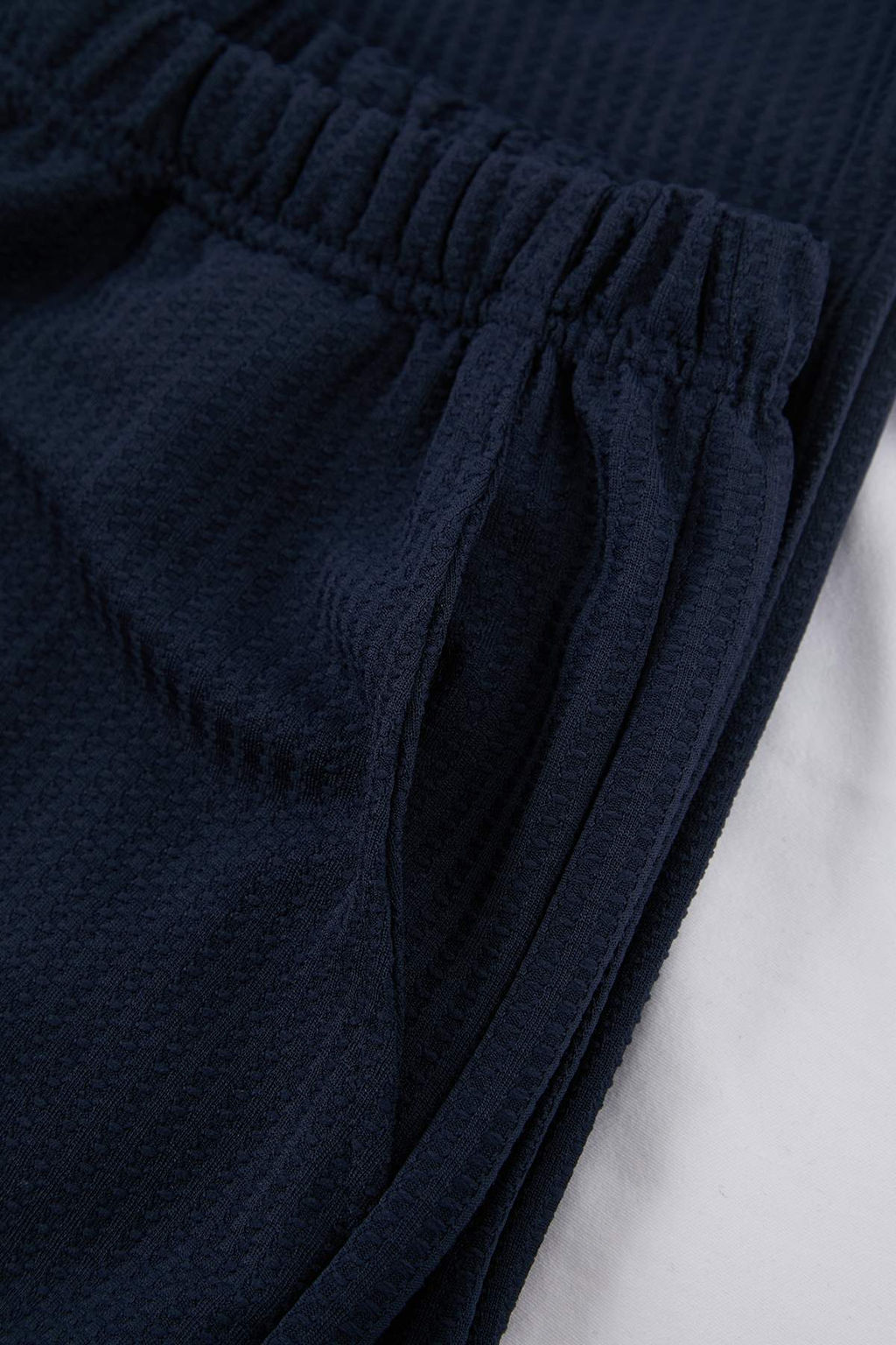 Lacivert Regular Fit Dokulu Esnek Orme Pijama Tak?m? TMNSS26PT00018